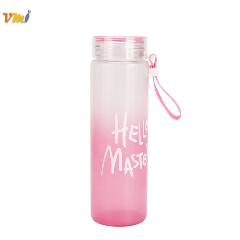 

Hot selling colorful bpa free frosted borosilicate glass water bottle for kids, White/green/blue/pink