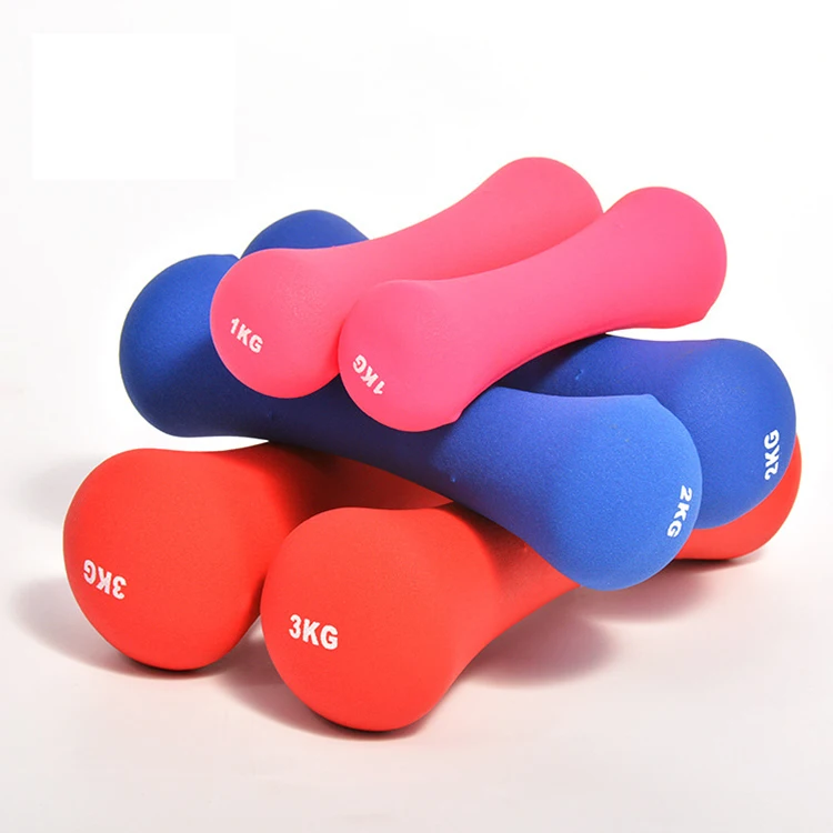 

Hot selling wholesale Gym Fitness Training Equipment Colorful weights dumbbell set, Red/pink/blue/purple