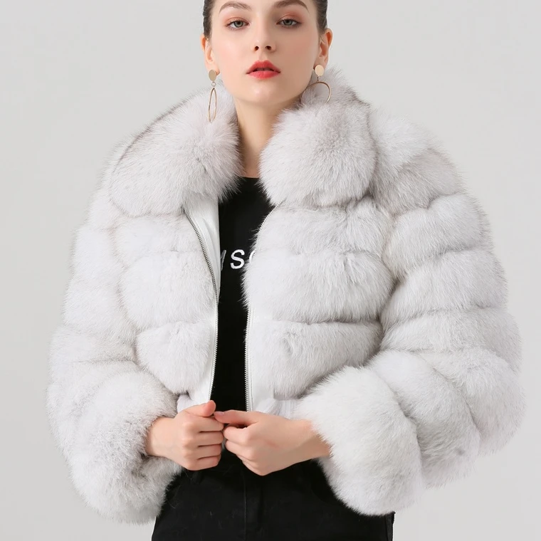 

Black Friday Sale QC20045 new arrival customized colour plus size fashion women winter fox fur coat natural fur jacket short