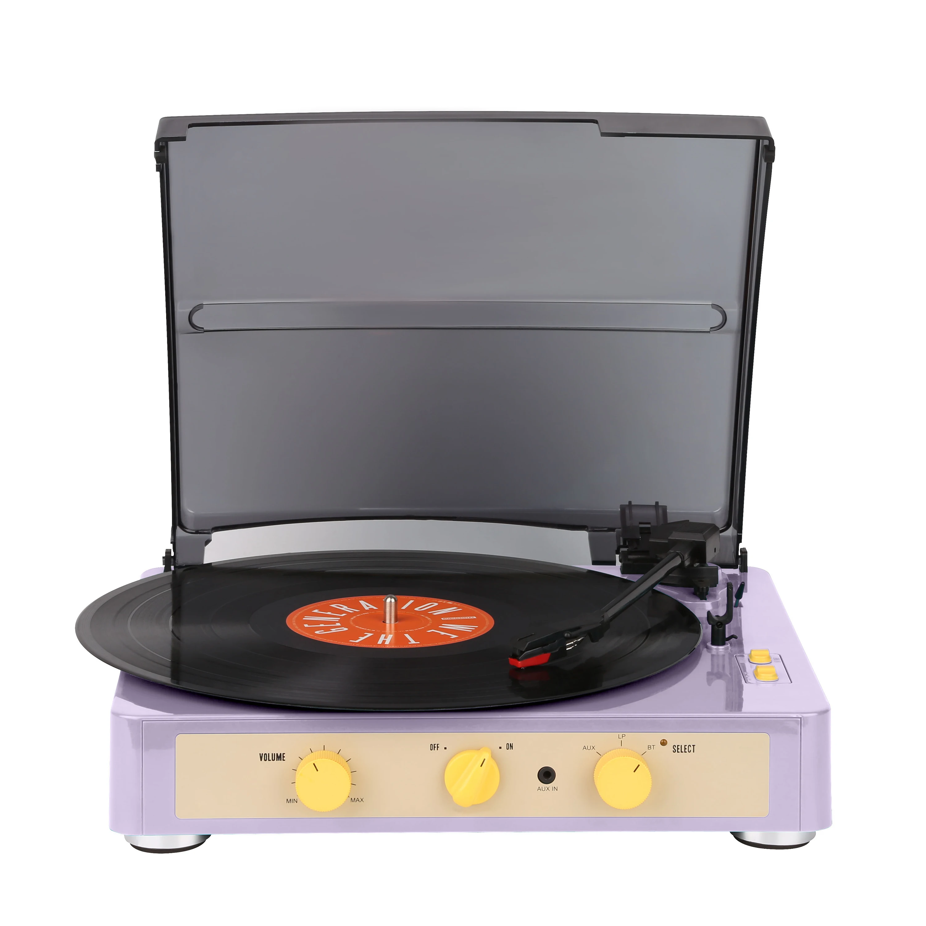 

Top selling 3 Speed BlackTurntable vintage Player Built in Speakers/ Aux In/ AUX OUT/Bluetoth /Eaphone/inwbuilt battery/3*2w, Black