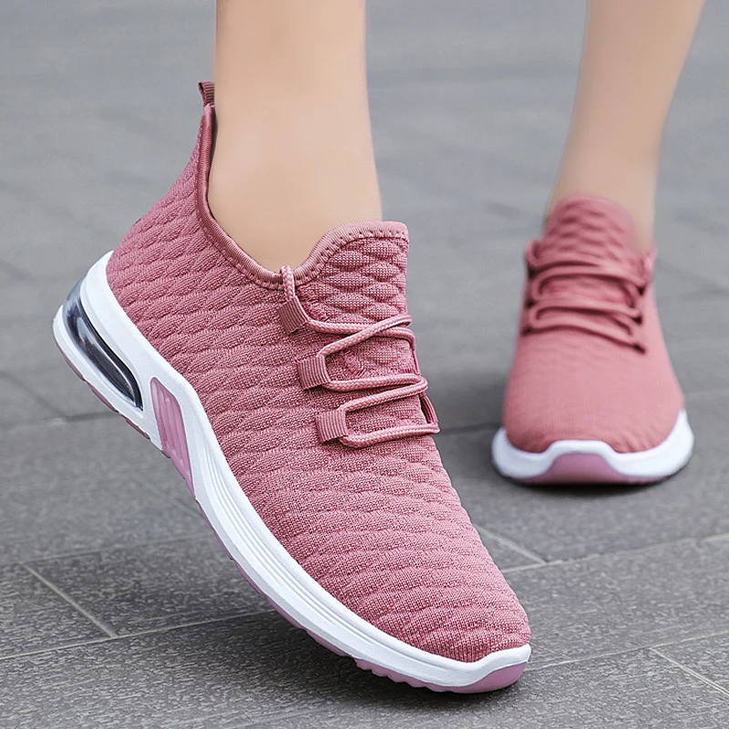

Slip on lightweight running mesh sneakers trendy shoes women shoes sneakers woman shoes sports beige sneakers, Black, pink