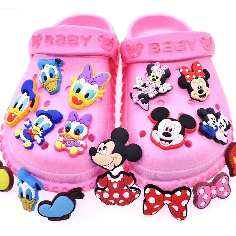 

DISN cartoon mickey mouse croc shoe charms cute PVC decorations for KIDS croc clog shoes, As pics