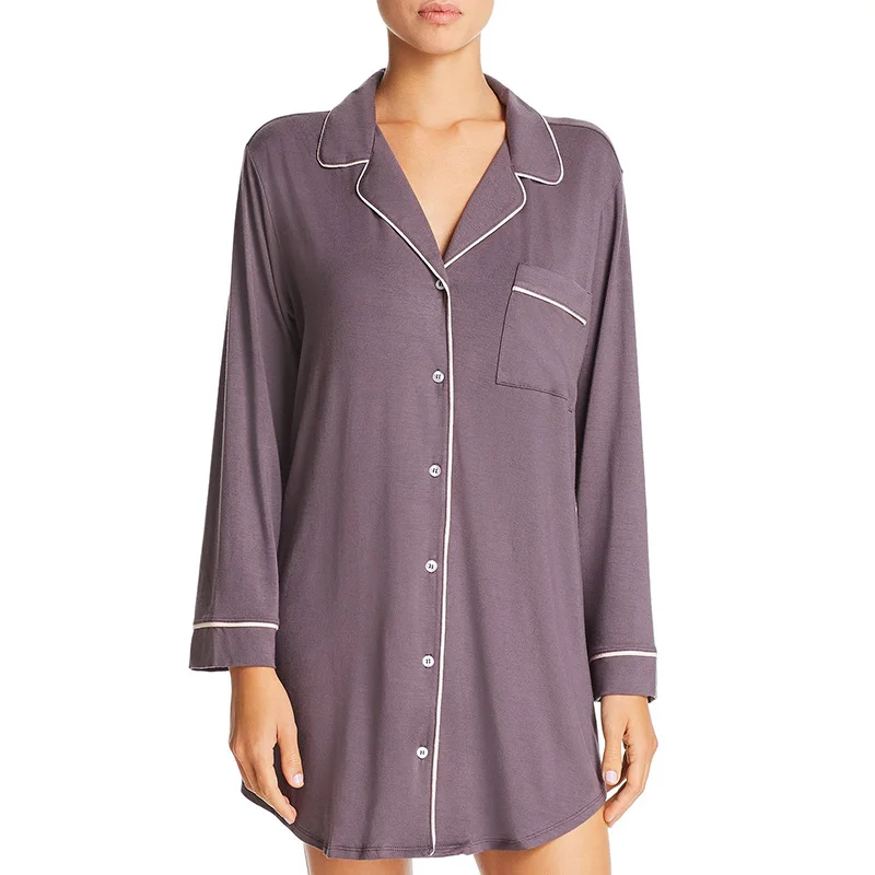 

Wholesale OEM Custom Plus Size Beautiful Dress Women Long Sleeve Pajamas, Customized color