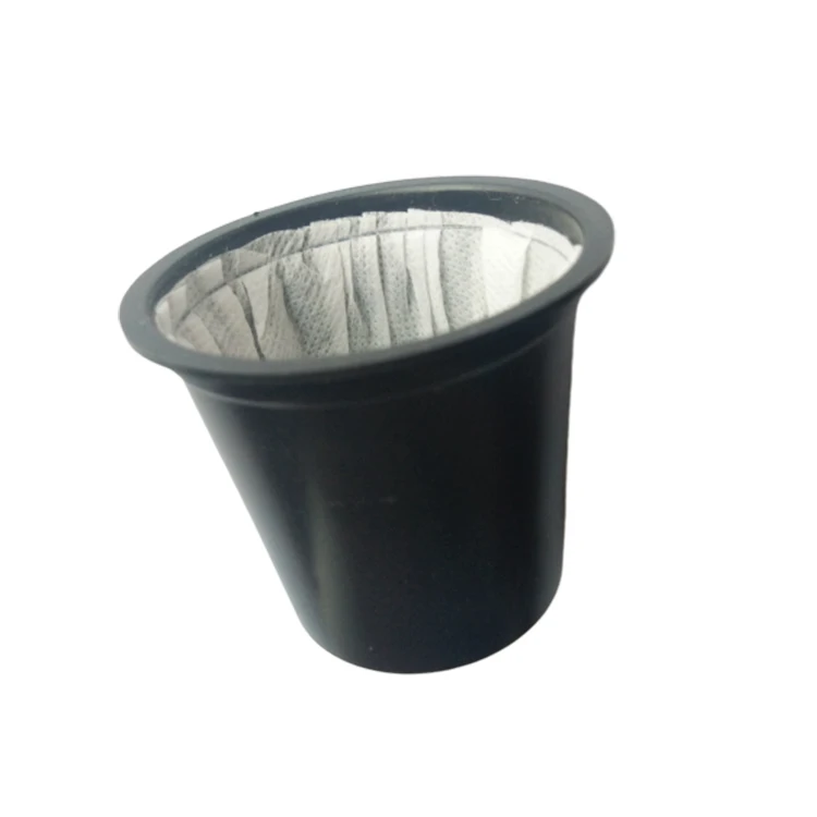 

K cup and nespresso capsule vendor supplier factory for k cup and nespresso capsule empty k-cup with filter, White black