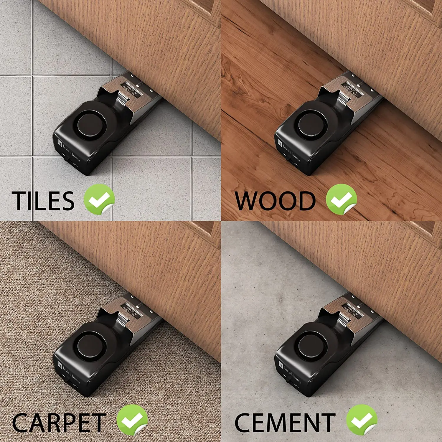 Upgraded Wedge Door Stop Alarm With 120 Db Great Gift For Traveling Home Apartment Security