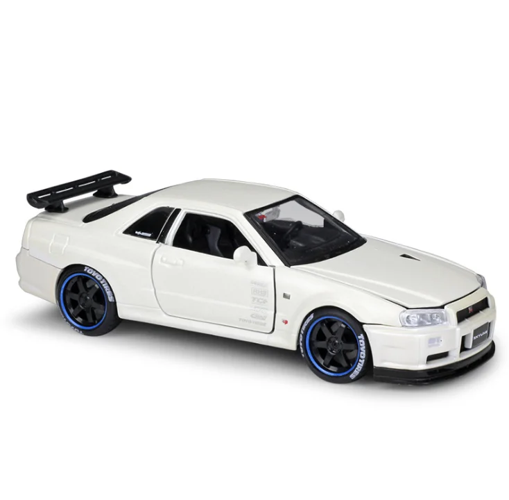 

Maisto 1:24 Nissan Skyline GT-R R34 modified simulation alloy car model diecast toy vehicles