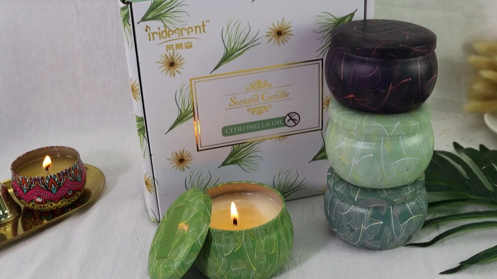 Custom Candle Tin Nature Aromatherapy Tin Can Scented Candle Bulk Vegan Set Gift Box Buy