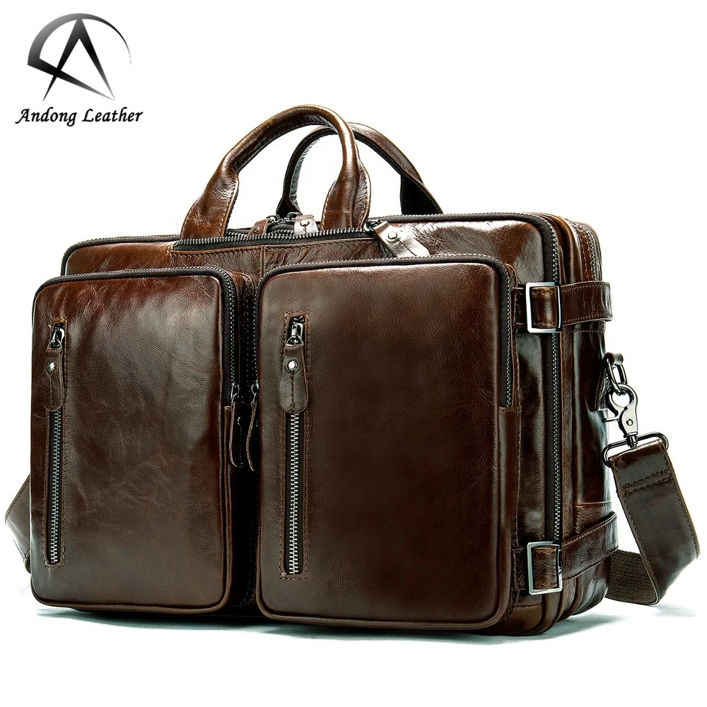 

Laptop Briefcase Handbag For Men Genuine Cow Leather Business Travel High Capacity Cool Handbag Casual Shoulder