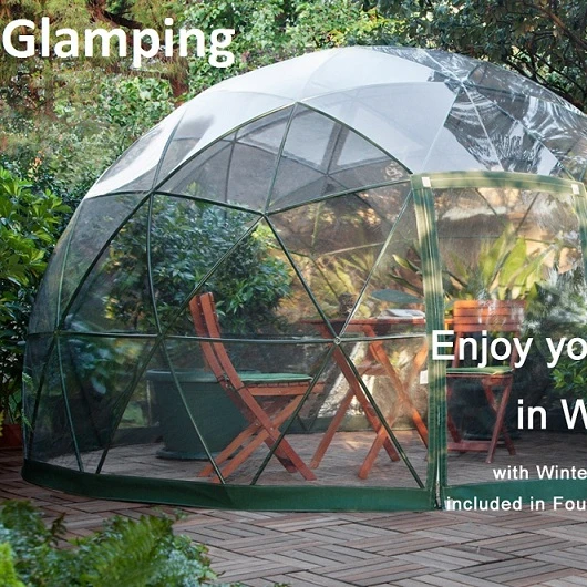 

2019 new product transparent garden dome garden cottage outdoor dome house glamping, White,black