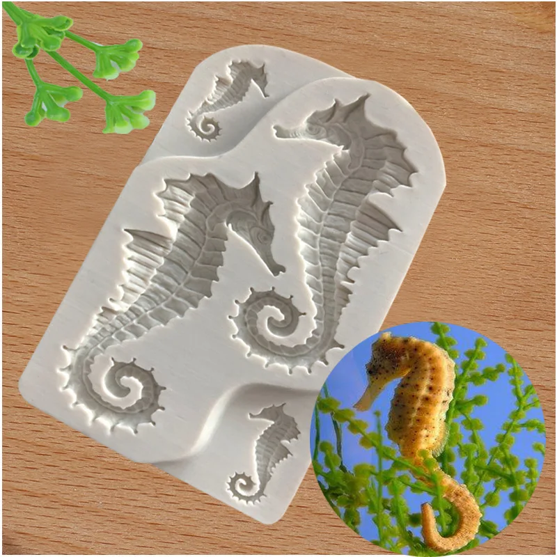 

Large and Small Seahorse Ocean Wind Modeling Silicone Fondant Mold Chocolate Cake Pastry Mold Making Baking Tray Crafts Tool