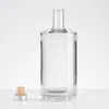 Design Well Sealed Empty Vodka Glass Bottle With Cork Plastic Cap