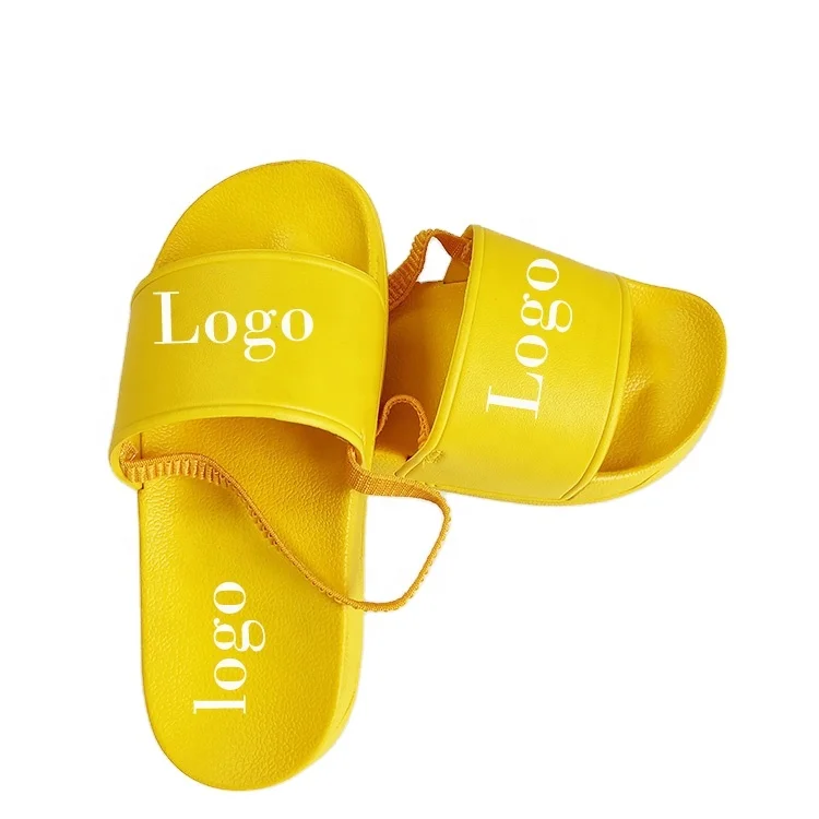 

2021 summer Kids yellow beach Slides Shoes with logo Baby outdoor Slides indoor non-slip Slipper for children kids Slippers, Blank/customized/print