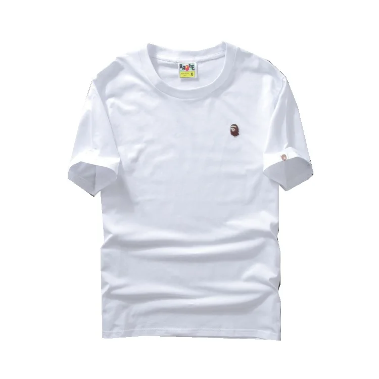 

OEM Shirt Bape Mens Embroidered Plain Tshirts/Wholesale Cotton O Neck Men's T-shirts In Bulk, Customized colors