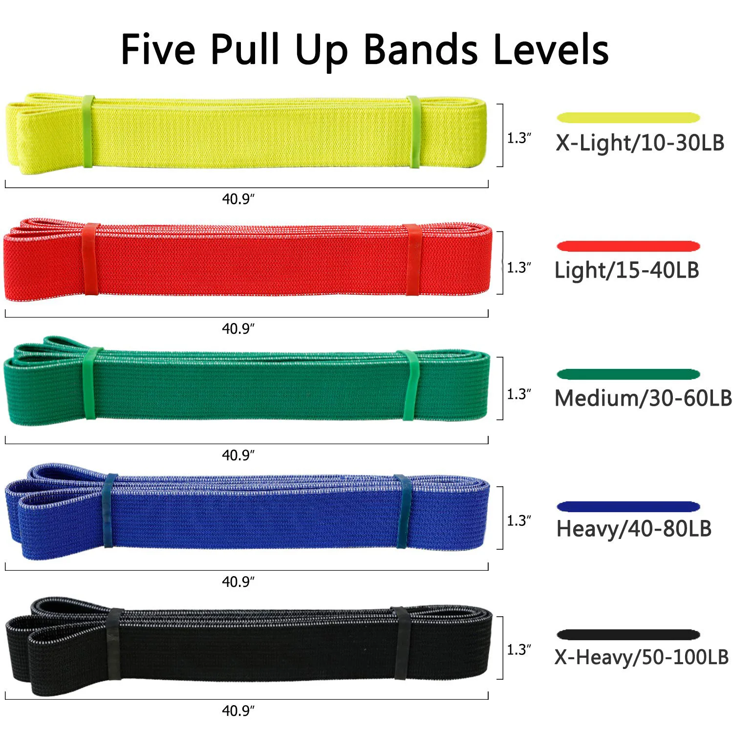 100 Latex Rubber Adjustable Gym Pull Up Tension Hip Fitness Elastic