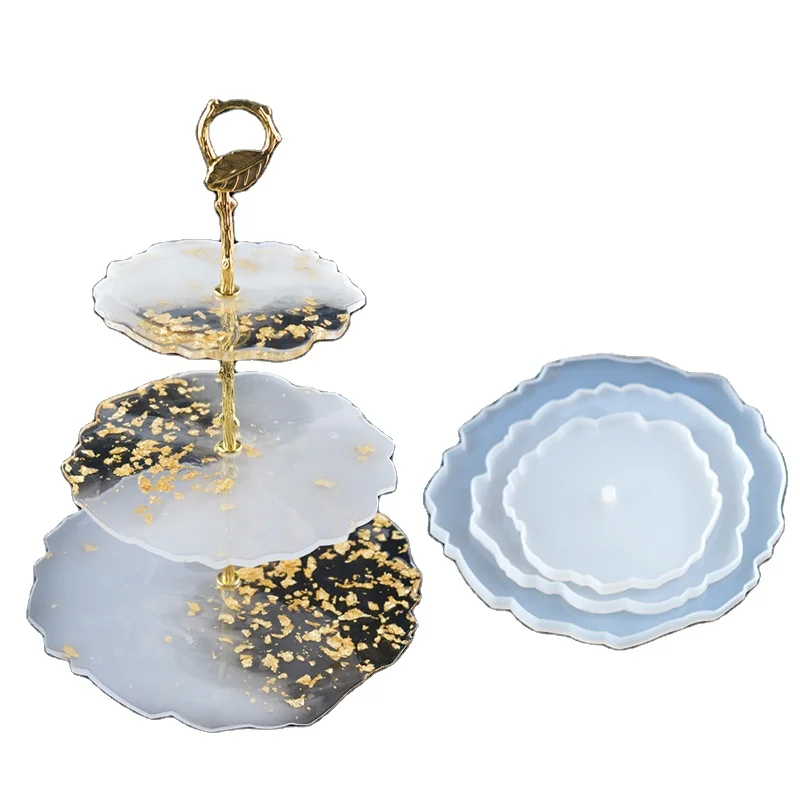 Three Tiered Serving Tray Coaster Mold Cake Dessert Stand Silicone Resin Mold Geode Epoxy Craft Casting Mold
Three Tiered Serving Tray Coaster Mold Cake Dessert Stand Silicone Resin Mold Geode Epoxy Craft Casting Mold