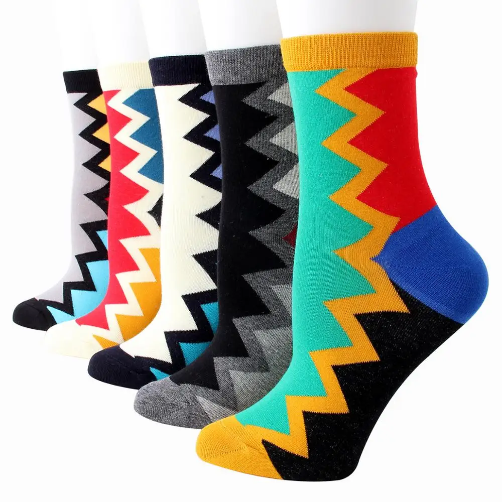 

Factory Sale Happy Sports Fashion Women Men Colorful Crazy Dress Socks, Multiple