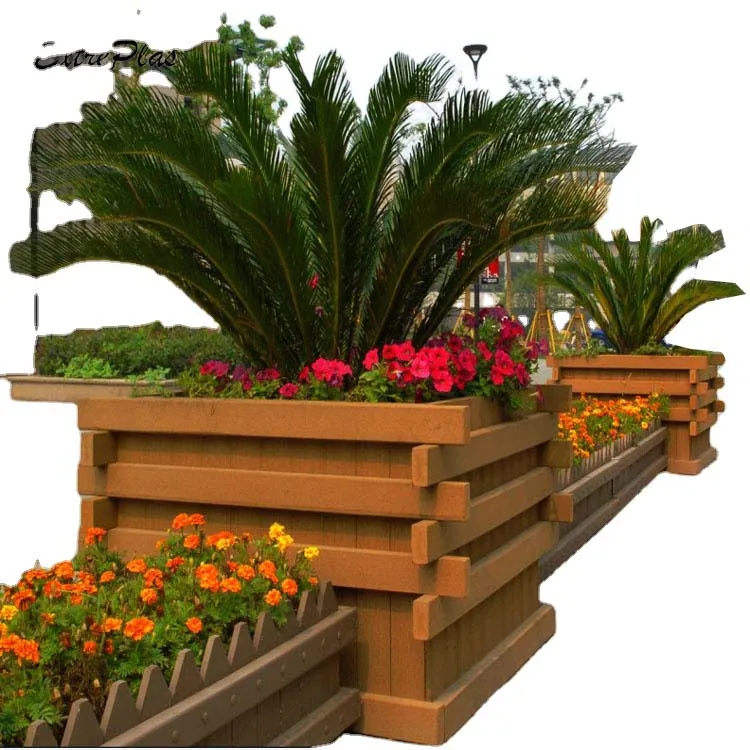 

Anti-UV Raised Bed Garden Wood Vegetable Plastic Raised Bed Garden Planters, Black or customized