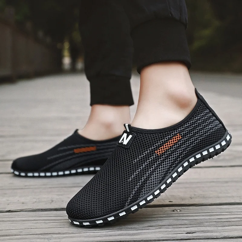 

1766 Sandals Men Summer slip on loafers Men Shoes men nice sepatu sandal cross, Brown, black