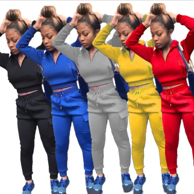 

Women Hoodie Zip Winter Sweatsuit Women Joggers 2 Piece Set Tracksuit custom sweatsuit, Picture