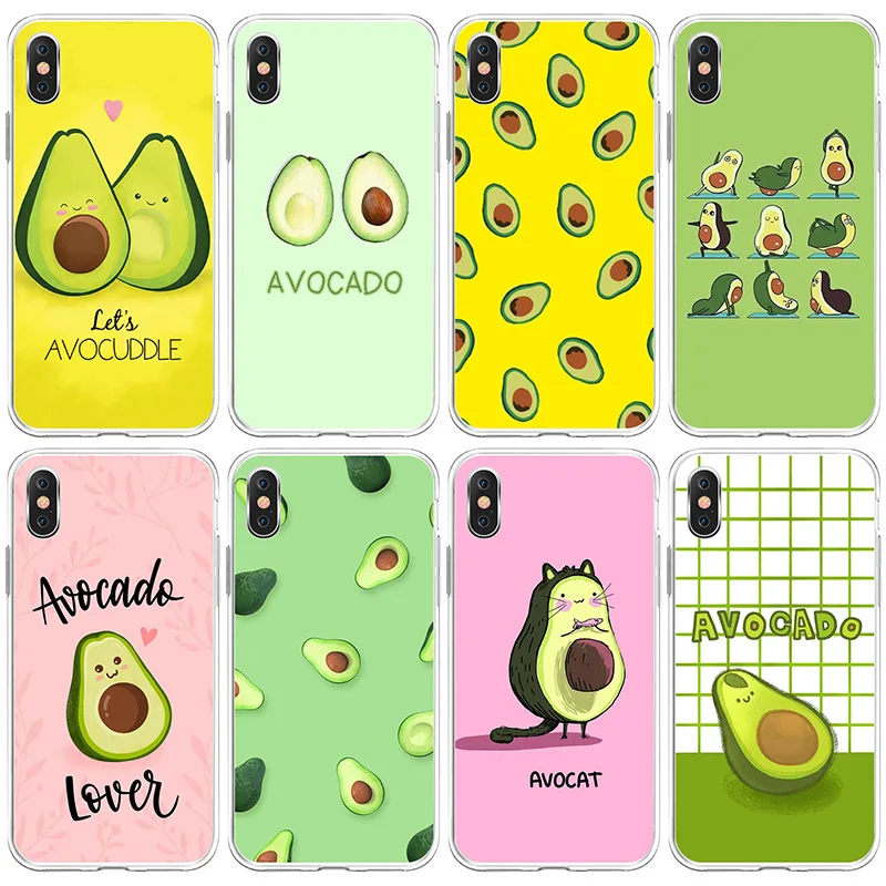 

New cute lovely cartoon fruit avocado silicone phone case For apple iphone 12 X XR XS 11 Pro Max 12 pro max, Picture