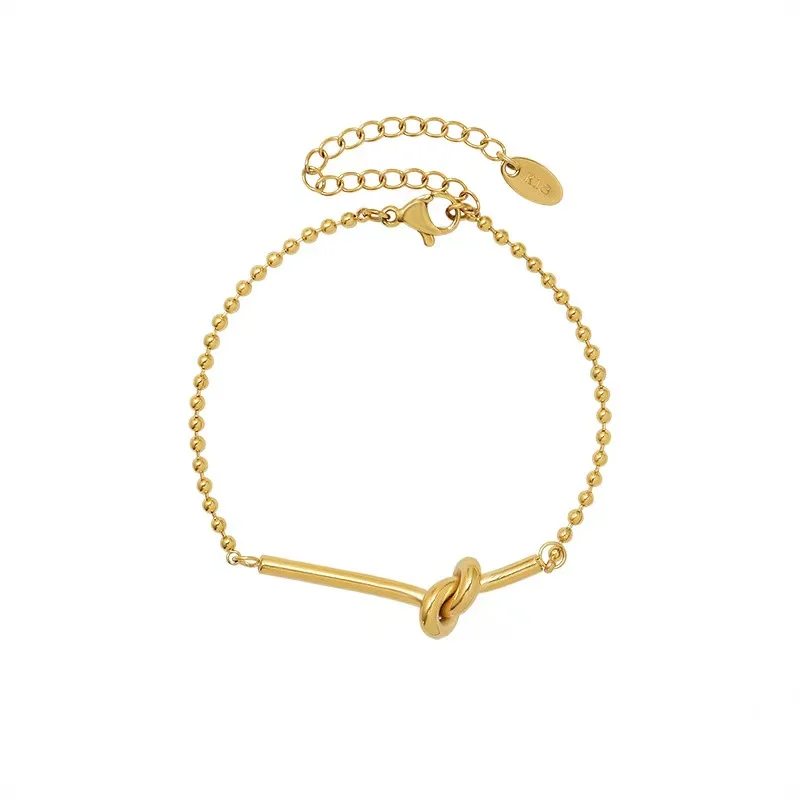

Lucky bracelet titanium steel 18k gold plated charm bangle