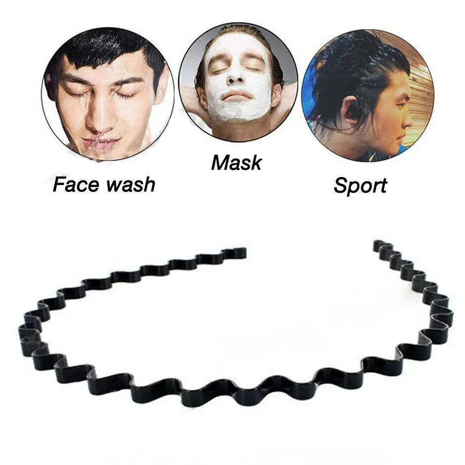 Men's And Women's Black Sports Simple Non-slip Wavy Hair Band Metal Hair  Headband Headdress - Buy Metal Headband,Wavy Men's And Women's Hair  Accessories,Headband Product on Alibaba.com