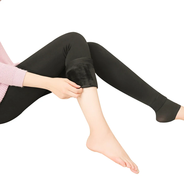 
Seamless pantyhose warm thick winter fur leggings for women 