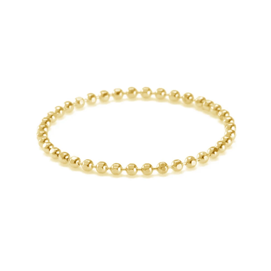 

women luxury jewelry 925 sterling silver rings 18k gold vermeil classical special small gold Bead circle ring for engagement