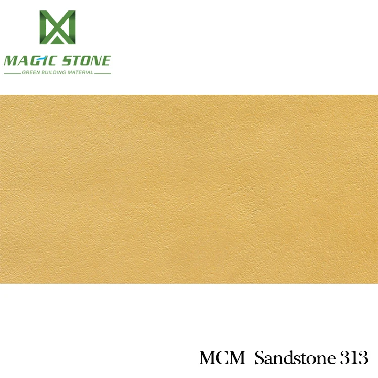 Yellow Ultra Thin Sandstone Bendable Natural Stone MCM Clay Exterior Wall Stone