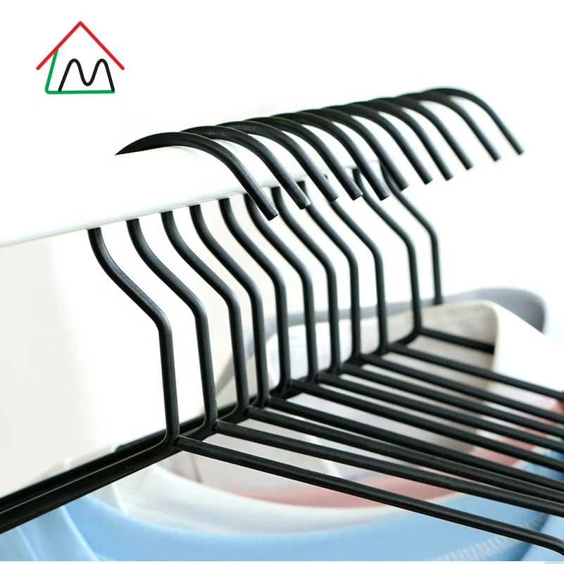 Lm8202 Metal Wire Hangers Anti Slip Coat Hangers Suit Nonslip Pvc