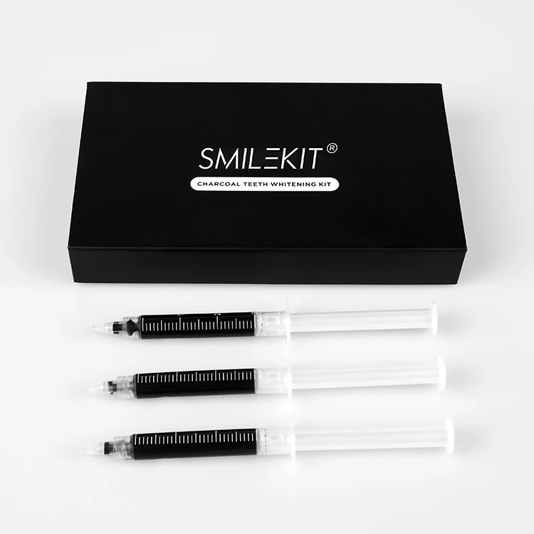 

smilekit CE Certificate Non Peroxide 3ml 5ml 10ml Gel Syringe laser wholesale teeth whitening gel, Black color
