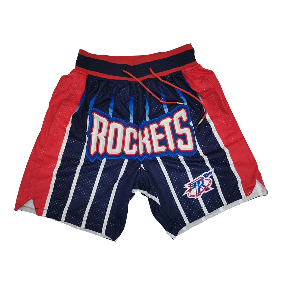 

Just Rockets Don Mens Basketball Shorts High Quality Embroidered Basketball jersey uniforms for men sports clothing