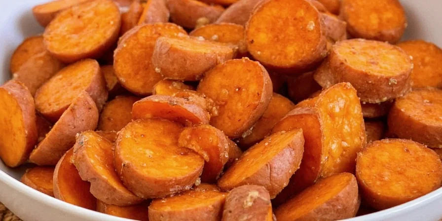Golden Cajun sweet potatoes ready to eat