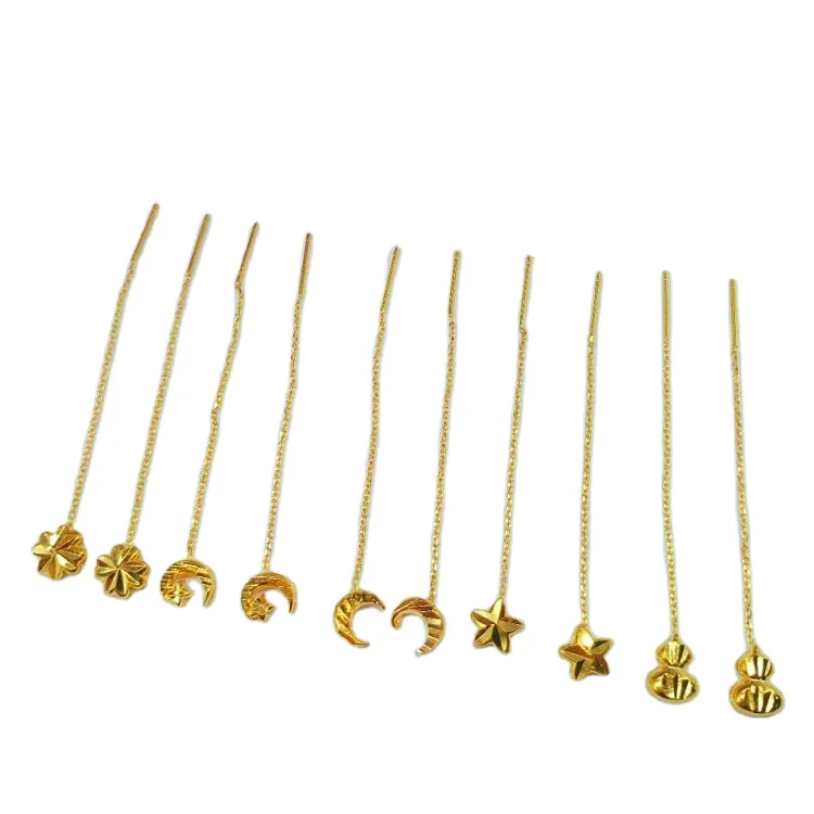 Gold Plated Star And Moon Ear