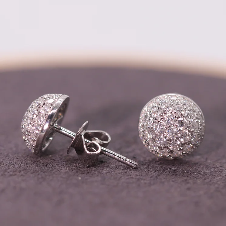 

Fashion iced out moissanite drop earring excellent lab diamond 10k real gold dropping earrings moissanite ear studs