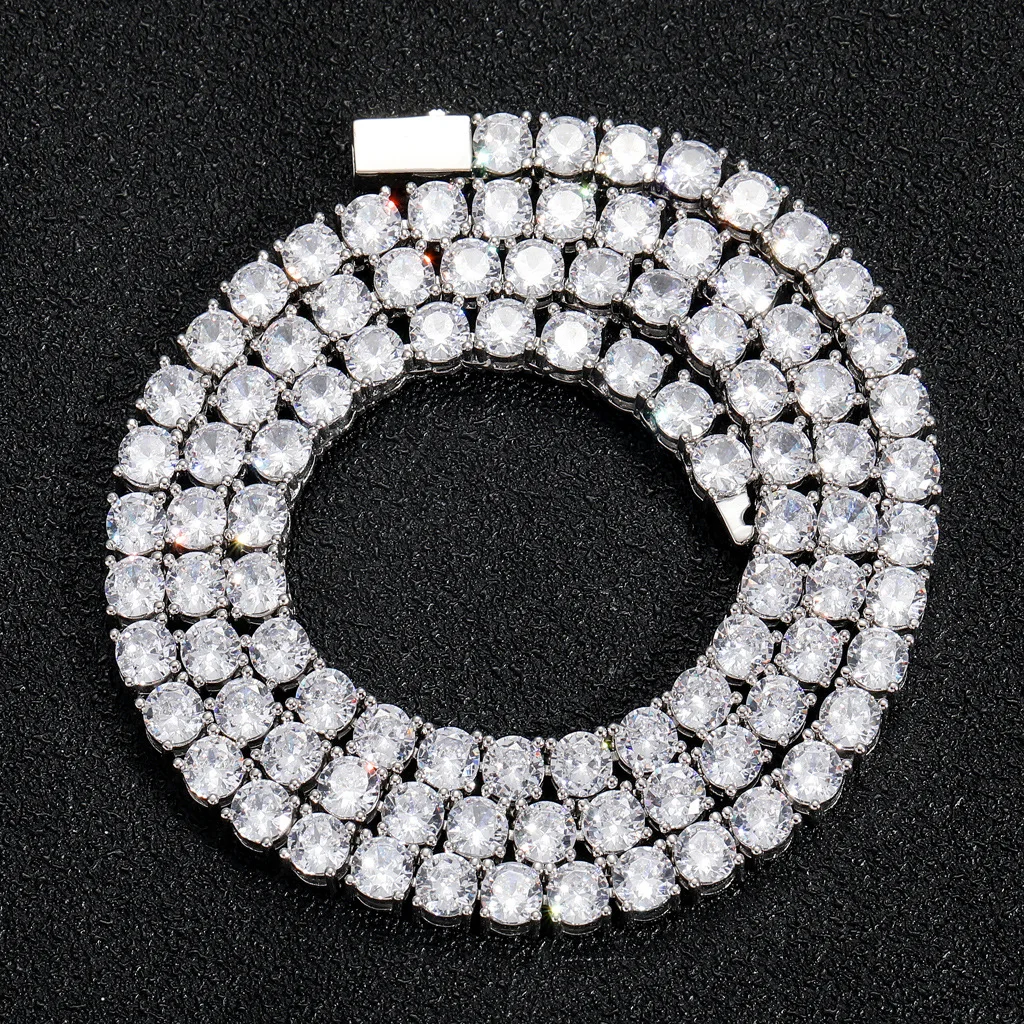 Iced Out Gold Plated Tennis Chain Set: 3mm 4mm 5mm White Gold AAA CZ Hip Hop Jewelry