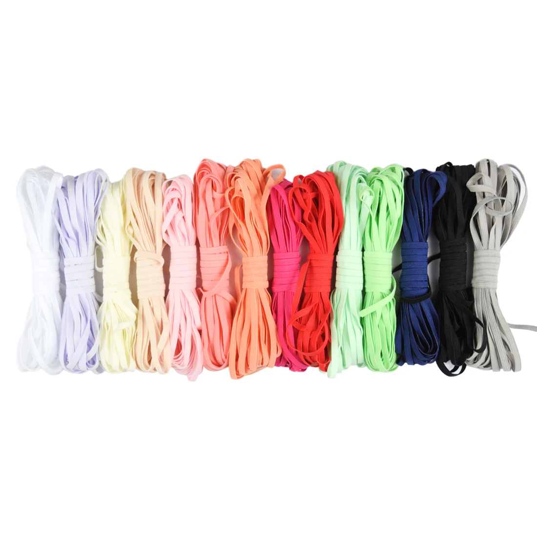 

BRISTLEGRASS 100 Yard by Roll 4mm Solid Nylon Knitted Skinny Elastic Spandex Band Hair Tie Baby Headband Dress Sewing Trim Craft, Accept customized