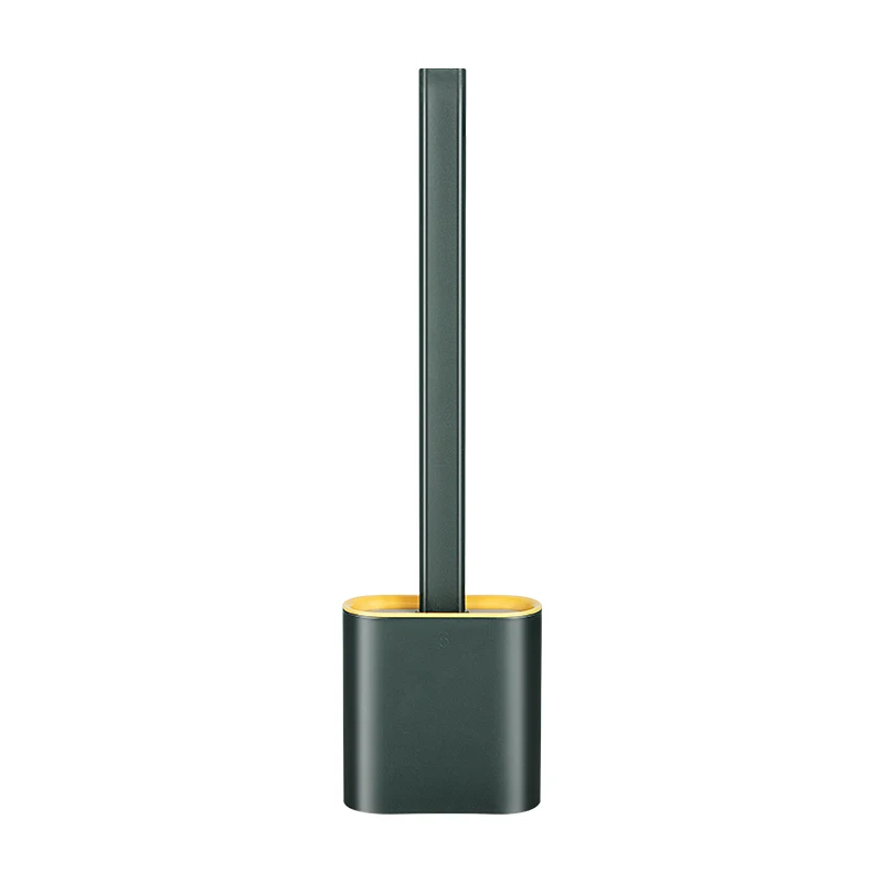 

BOOMJOY toilet cleaning brush special design flat flexible eco friendly silcone silicone tpr toilet brush and holder set, Customized