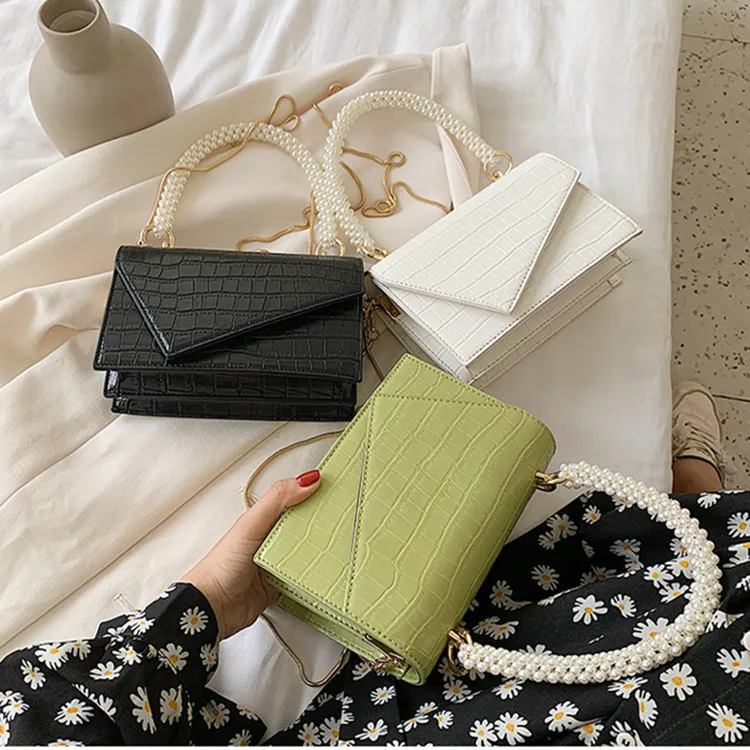 

2021 Trendy Ladies Fashion Pearl Handbags Chain Shoulder Hand Bag For Women Purses