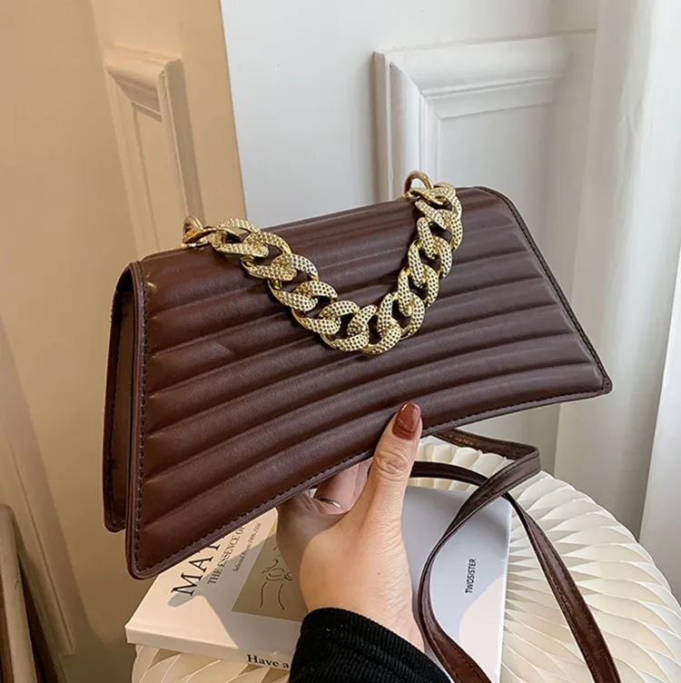 

Thick Chained Bag New Fashionable High-End Handbag Single Bag Women Shoulder Handbags Ins Western Style Purses And Handbags Wome