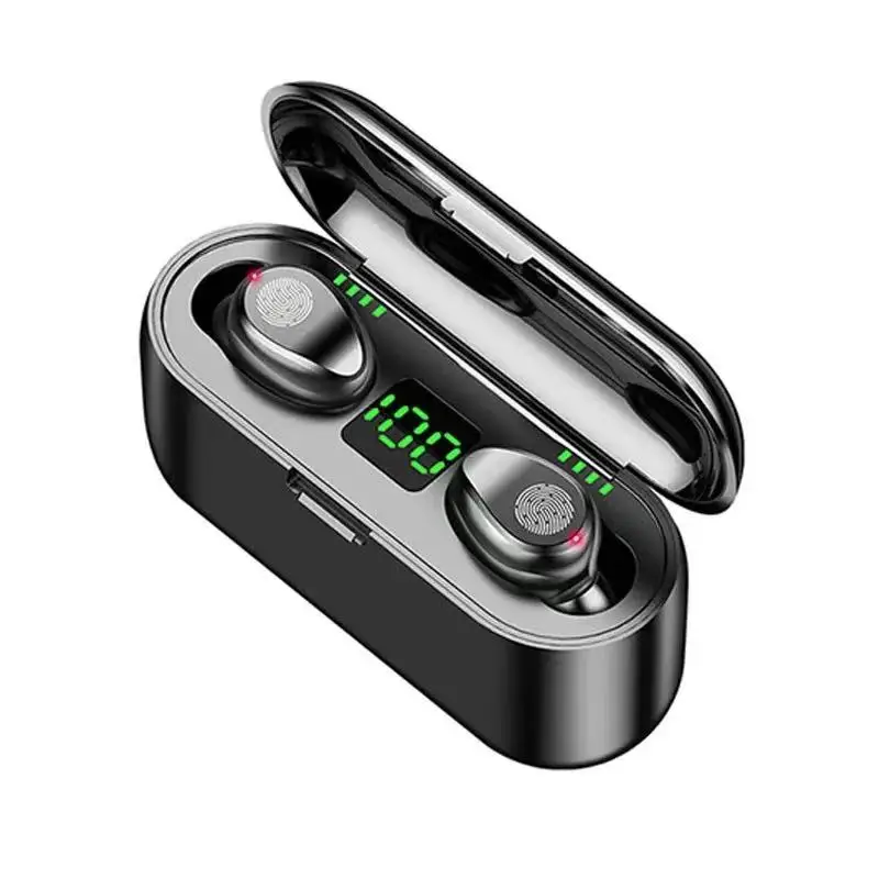 

F9 TWS Wireless Earphones 9D Stereo Bass Wireless BT5.0 Headphones Earbuds With 2000MAH digital LED Power Display Charging Case