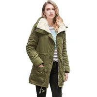 

winter new style costs slim long style lamb jackets for women Plus-size women's cotton-padded jacket