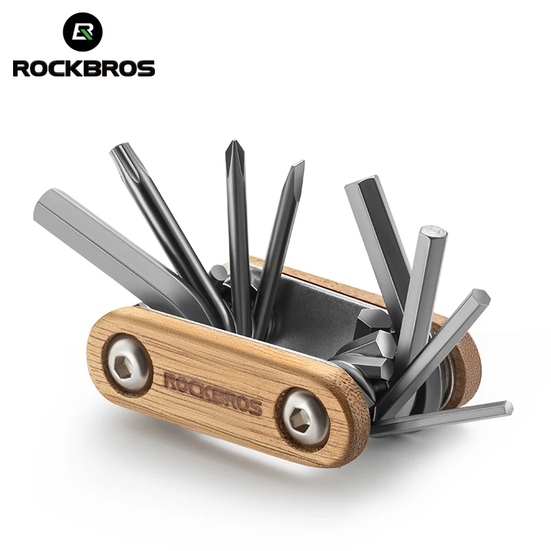 

ROCKBROS 8 in 1 Bicycle Multifunction Tool Kit Multitool Tire Repair Tool Set Portable Multi Types Universal Bicycle Tool Set