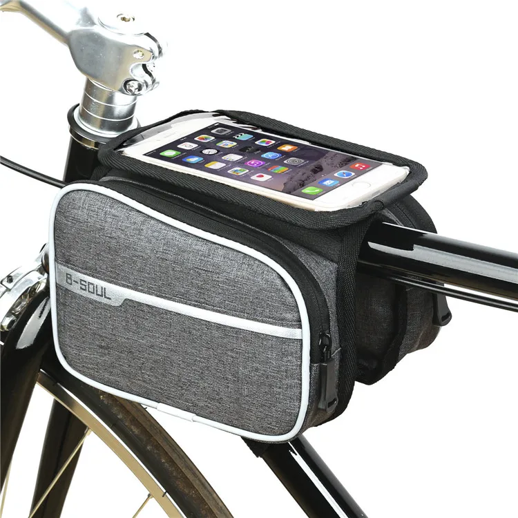 

Bike bag touch screen mobile phone bag tube bag cycling equipment accessories, Grey black blue red
