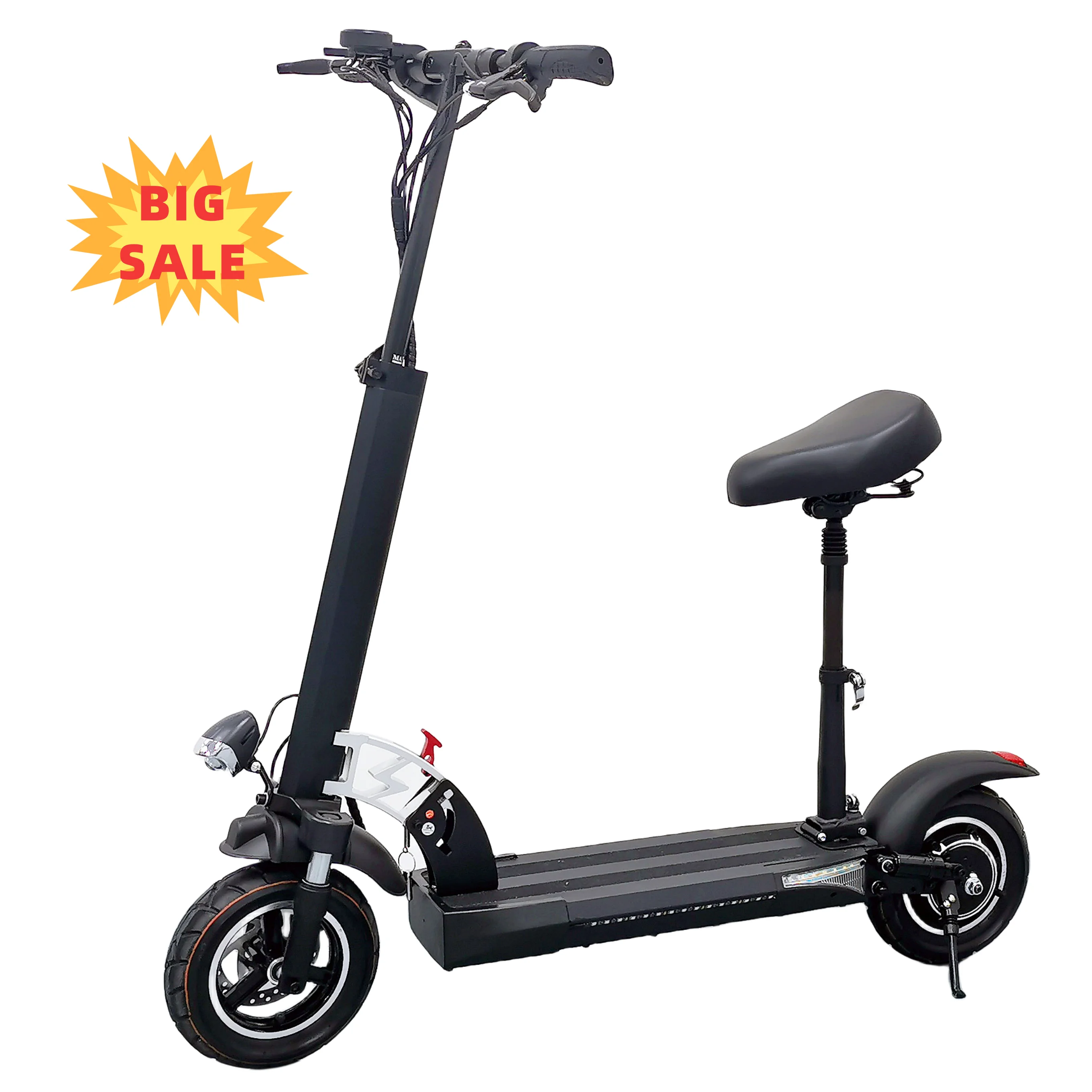 

EU warehouse fast delivery 15Ah inthium battery key to lock 10 inch tires 48v 800w electric scooter with seat for adults