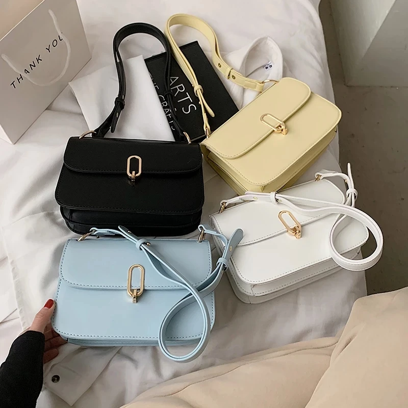 

Fashion luxury shiny pu leather ladies chain hand bags solid color shoulder crossbody women handbag 2021, 4 colors