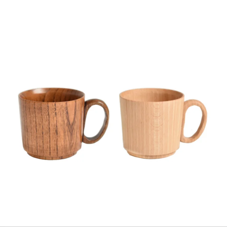 

Natural beech/ jujube wood/ simple wooden coffee cup, Natural color/ brown color