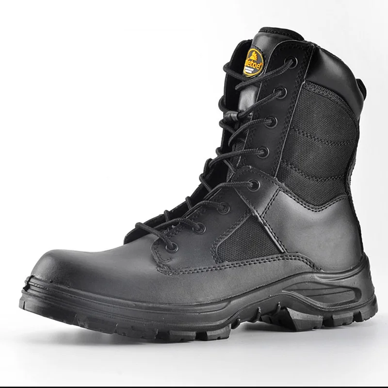 

SAFETOE Industrial Rigger Boots Steel Toe Police Army Safety Boots, Black