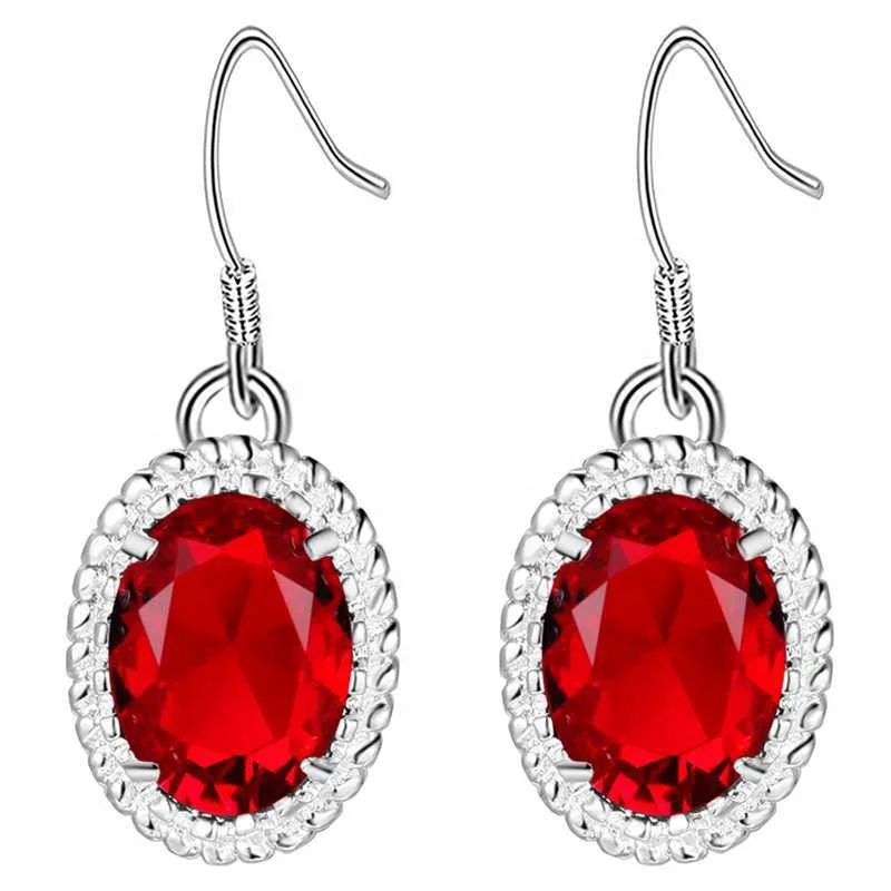 

Wholesales 925 Sterling Silver Earrings Fashion Retro Gold Plated accessories Color zircon CZ Women Jewelry Stud Earrings, White gold (rose gold, yellow are avaliable)
