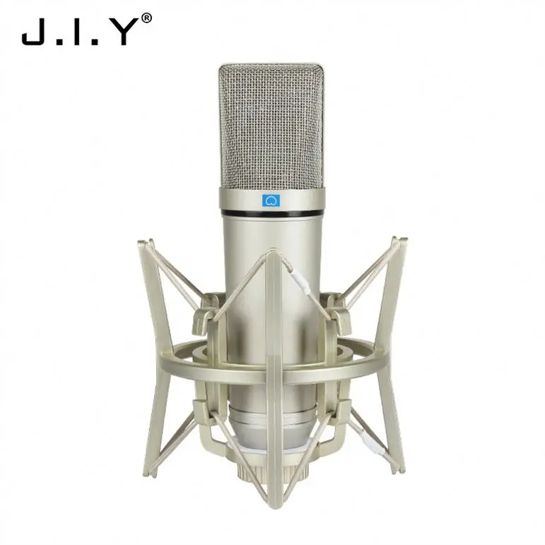 

U87 High Quality Streaming Broadcast Condenser Mic For Karaoke Singing Microphone, Champagne